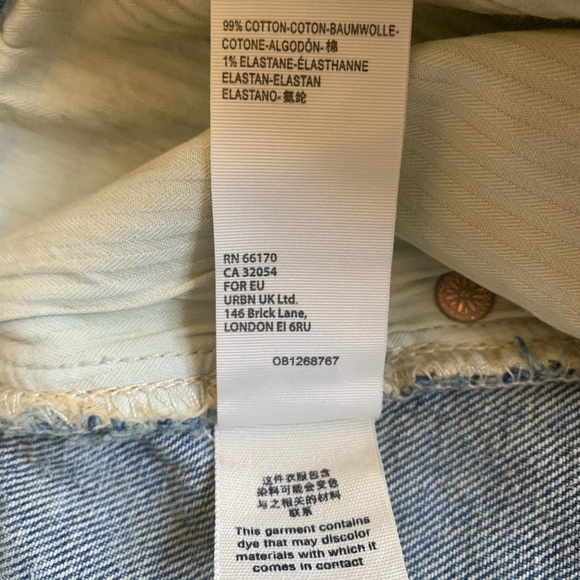 NWT Free People x We the Free Taliesin Cutoff Short in Mid Blue Size 25 - Picture 8 of 14